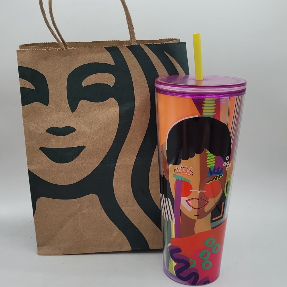 Starbucks Shae Anthony Hero Cup She is This Tumbler 2 Tone Iridescent 24oz